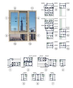 Cửa sổ lùa 2 cánh hệ A72