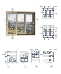 Cửa sổ lùa 3 cánh hệ A72