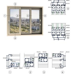 Cửa sổ lùa 3 cánh hệ A72