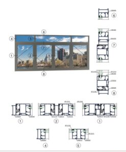 Cửa sổ mở quay 4 cánh A65